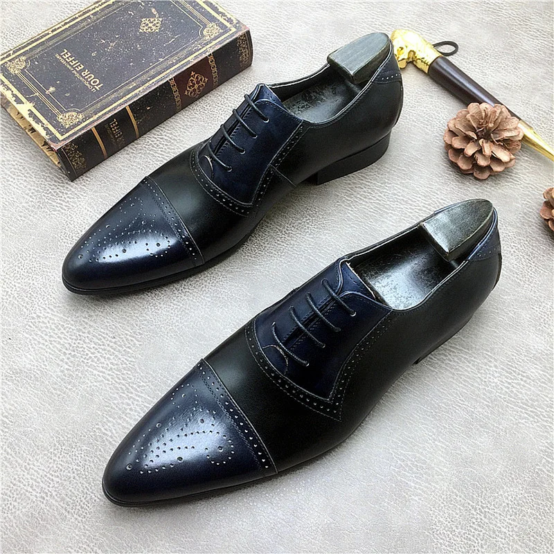 PU Leather Men Shoes Low Heel Loafers Dress Shoes 2021 Autumn Ankle Boots Retro Male Casual Shoe Wedding Shoe Sapato Masculino