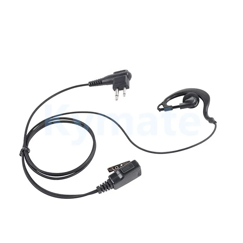 Fone de ouvido com tubo acústico de 2 pinos, fone ptt para motoradios gp88 gp300 p040, p080, pr400, pro2150 p3688