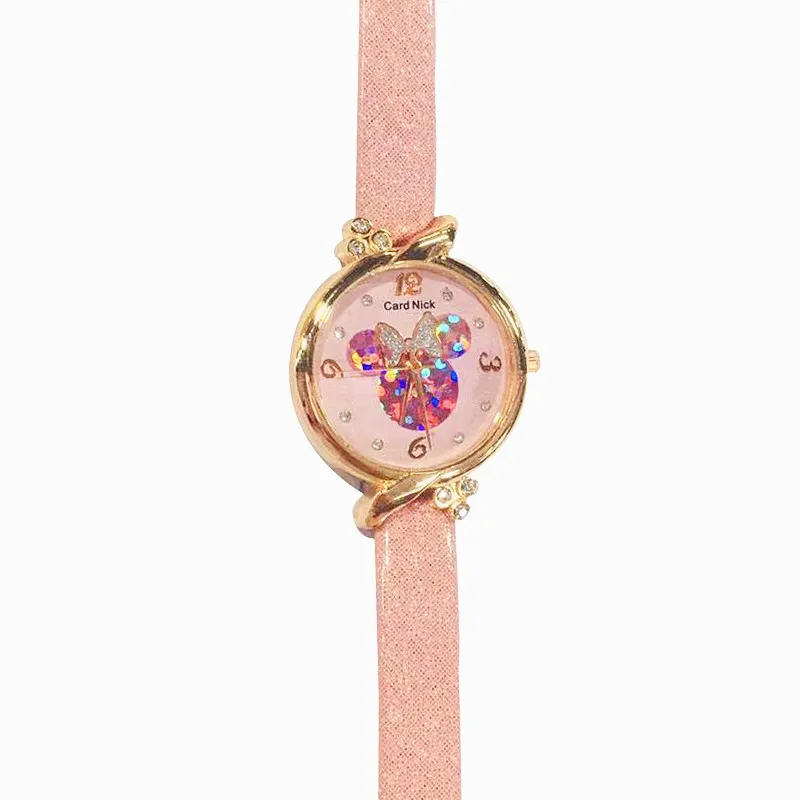 NEW Disney Minnie Mouse Kids Watch Mickey Minnie Mouse Anime Figure Children Kawaii Quartz Watches for Girls fashion Gifts Toys