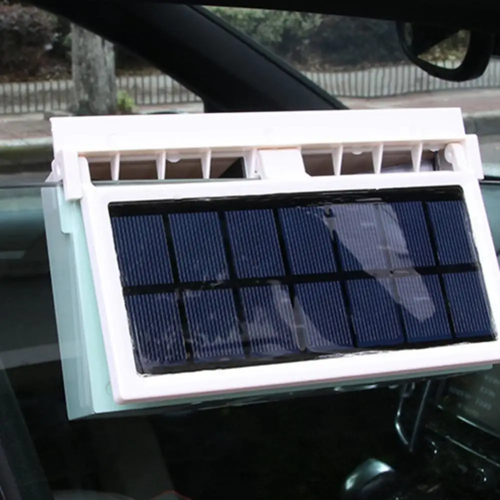 Solar Powered Vehicle Car Window Air Vent Cooler Cooling Dual Fans Ventilator