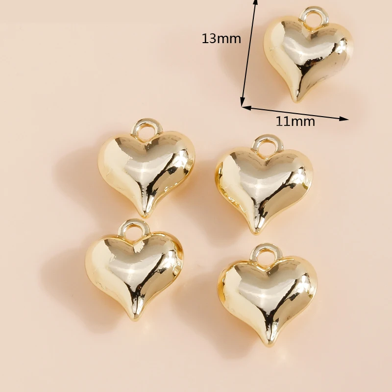 Mix 8 Stück Goldfarbe Herz Mond Sterne Bär Kristall Perlen Charms für DIY Schmuckherstellung Zubehör Anhänger Halskette Ohrringe – Detail 38