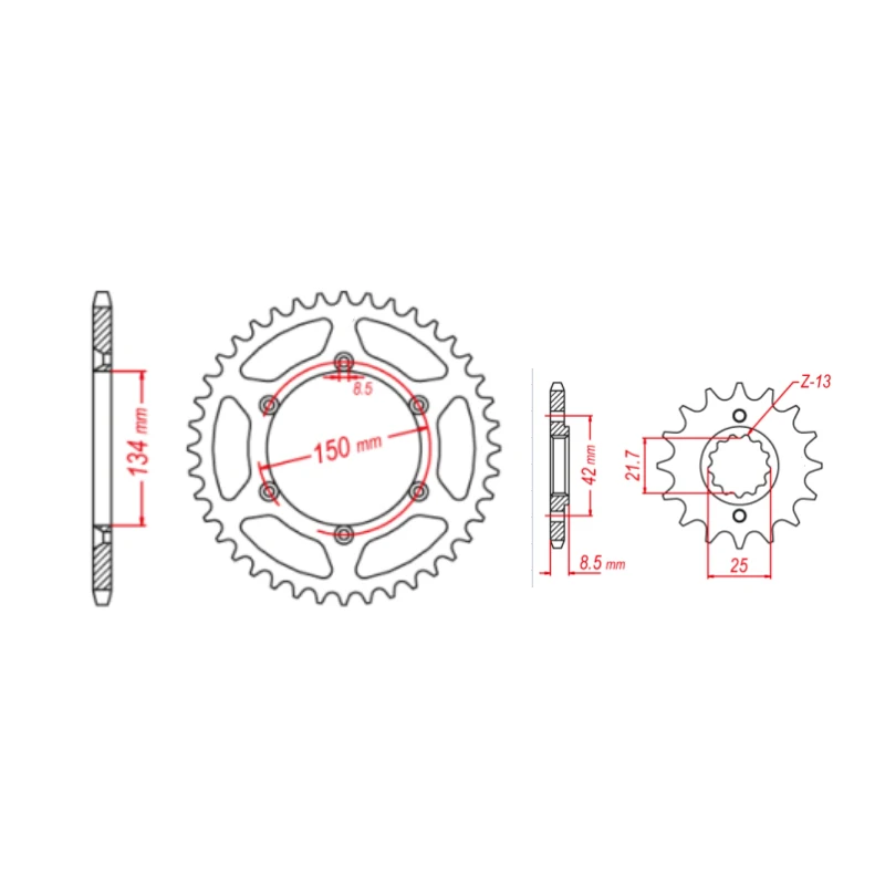 520-14T 50T Front Rear Sprocket  Staring Wheel Set For Kawasaki KLX250 KLX250S KLX 250 09-10 250 D-Tracker X 98-07 2008-2016 a#