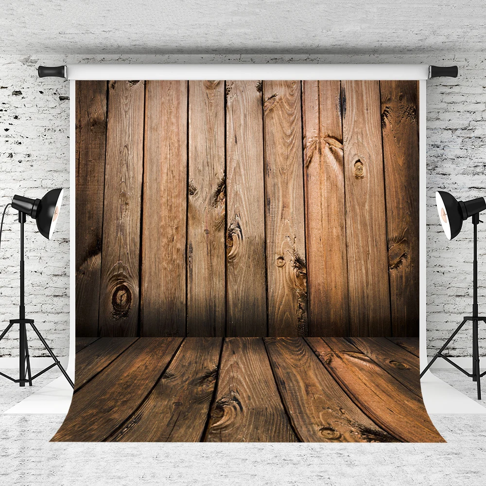 

VinylBDS Wood Photography Backdrops Vintage Wood Baby Background Retro Wooden Backgrounds For Photo Studio