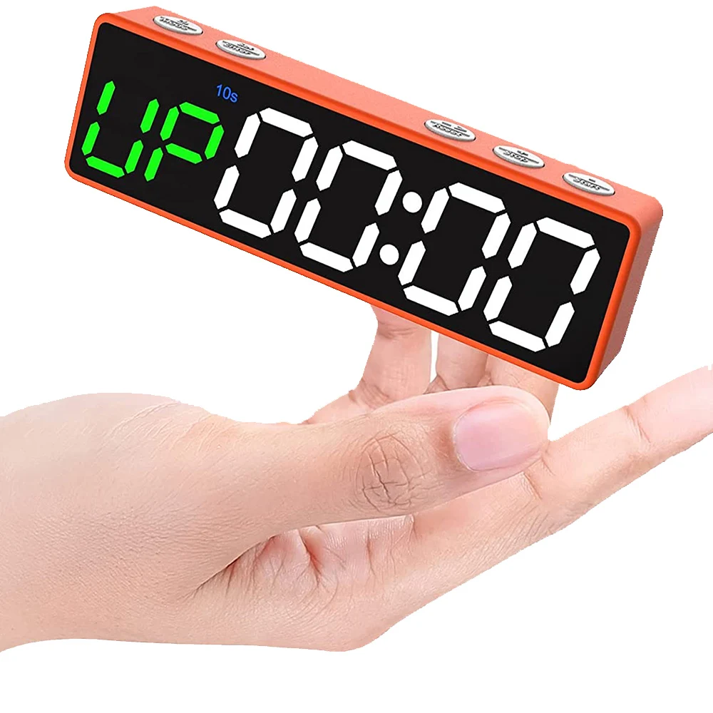 

Mini Portable Gym Interval Countdown Clock Timer with Rechargeable Battery and Built-in Magnetic Spine, RBQ20Mini