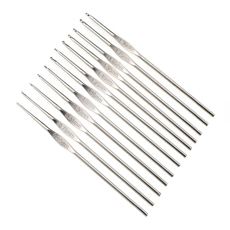 1pcs Small Size Lace Crochet Hooks 0.6mm-19mm Knitting Needles Hooks For Yarn Weave Sewing Tool DIY Lace Crochet Needles For Mom