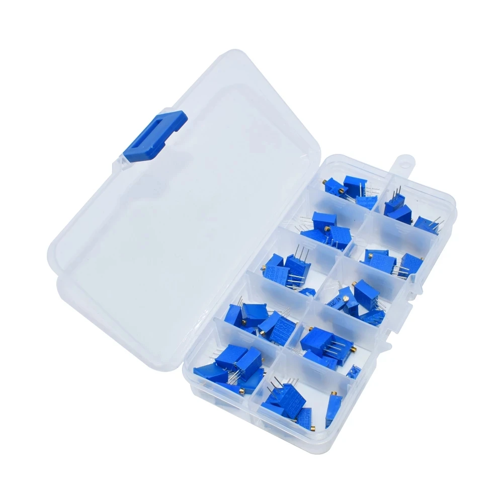 3296W Multiturn Trimpotentiometer Kit High Precision 3296 Variabele Weerstand Met Gratis Doos Elektronische Diy