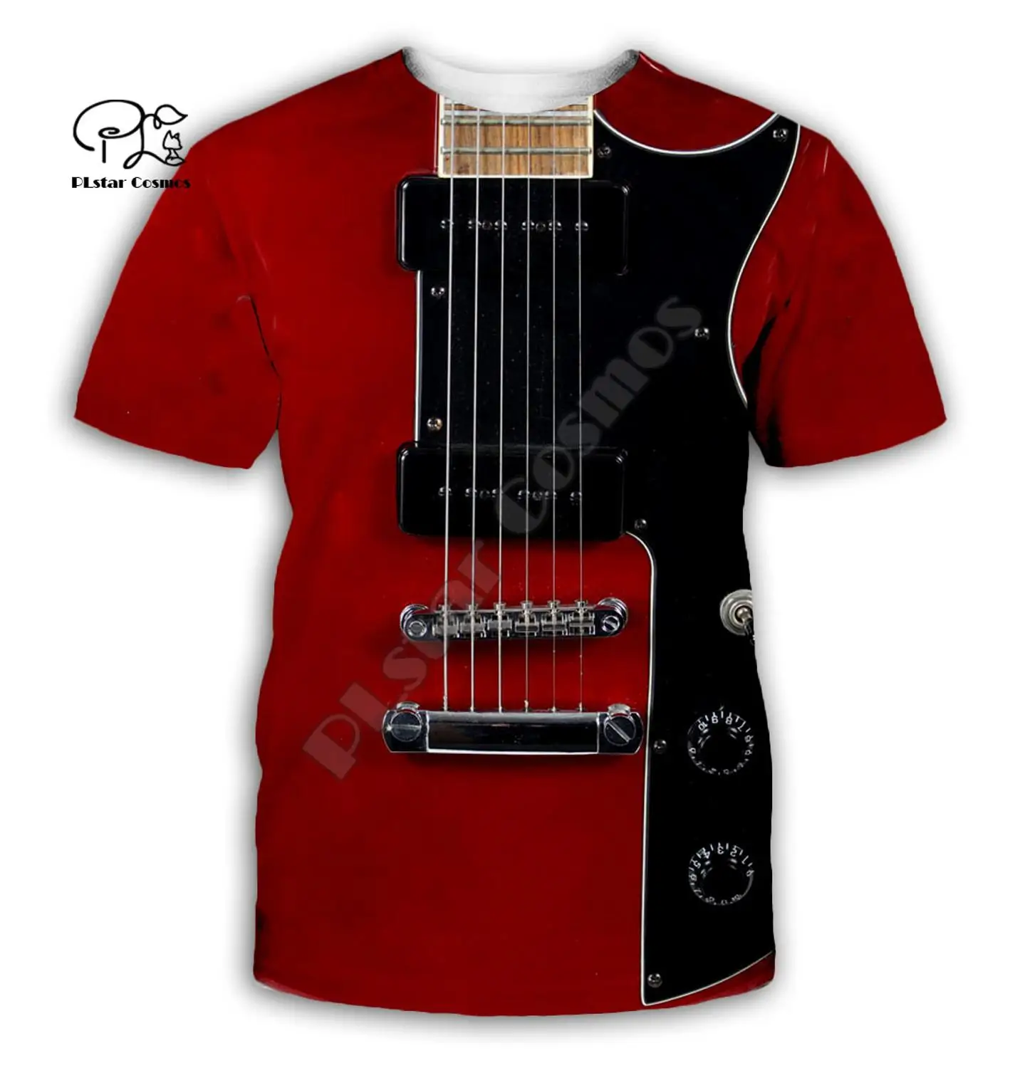 Guitar art Musical instrument 3D full printing fashion t shirt Unisex hip hop style tshirt streetwear casual summer style-1