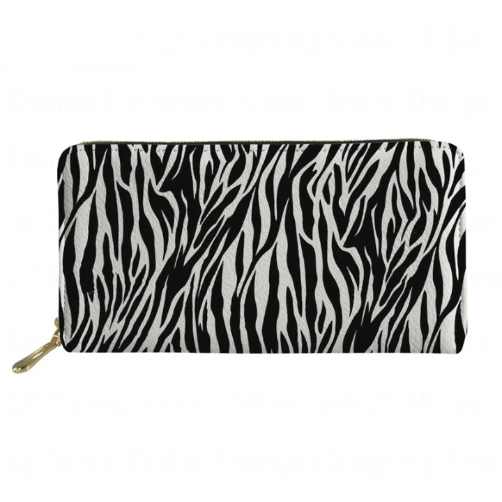 3D Leopard/snake Printing Coin Purse for Women Fashion Stripe Long Leather Wallet Female Famous Brand Card Holder Portfel