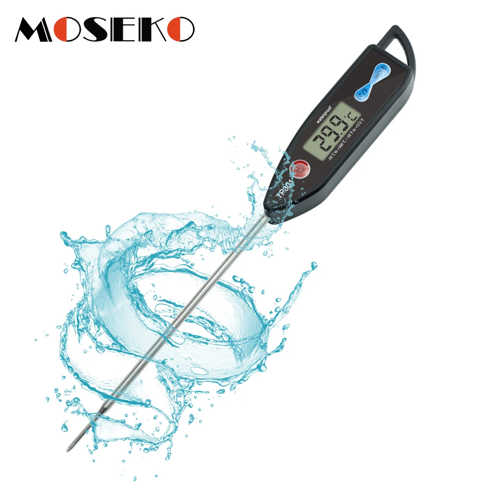 

MOSEKO Digital IPX66 Waterproof Meat Thermometer for Cooking BBQ Oil Candy Milk Oven Grill Food Temperature Gauge Kitchen Tools