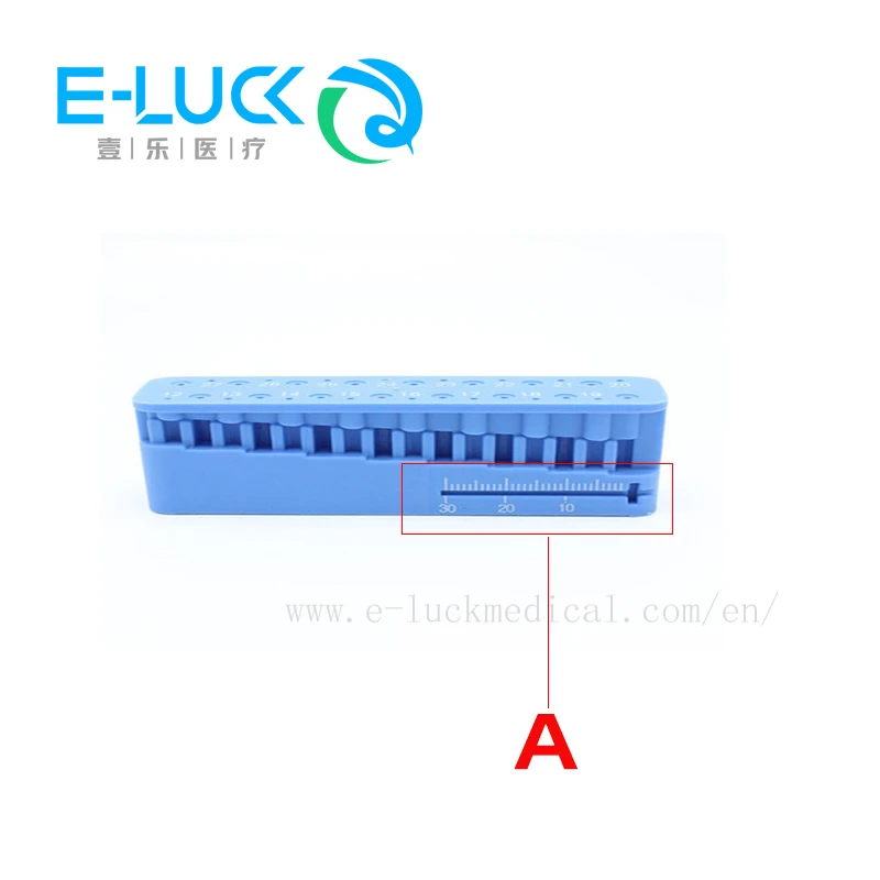 Dental Endo Measuring Ruler Plastic Endodontic Block Files Cleaning Holder Dentist Accessory Tools