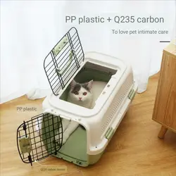 Pet airways box pet cage portable travel check box small dogs in-car air box