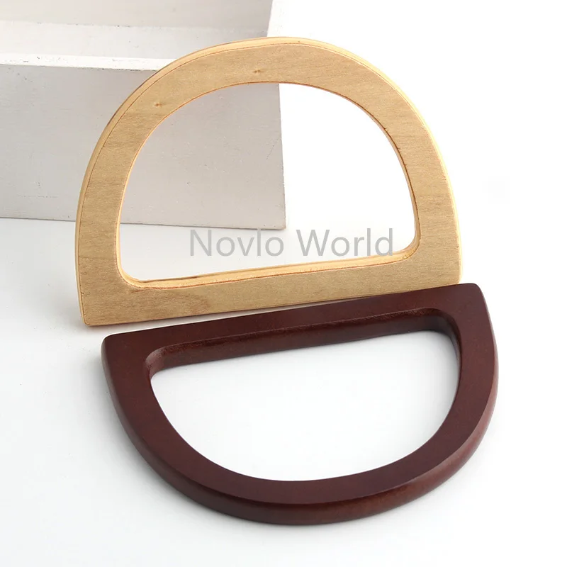 4-10 pieces,12X8.5cm Brown Dee Wooden Top Handles For Sew Bag,Purse Handle Wood Bag Handles Crafts Material Free Shipping