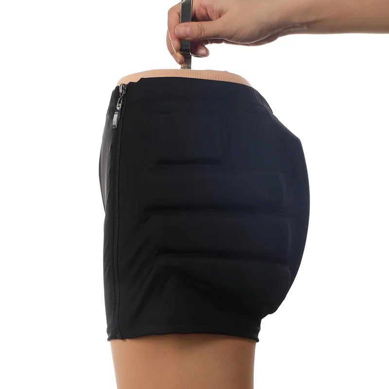 Custom Size Figure Skating Hip Protector Sports Safety Supporter Protective Mat Zipper Black