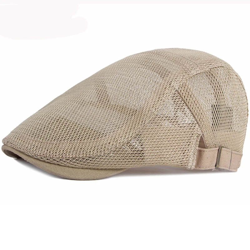 HT3191 Cap for Summer Beret Kids Child Spring Summer Hat Breathable Mesh Cap Boys Girls Adjusted Beret Cap Sun Hat Kids Flat Cap