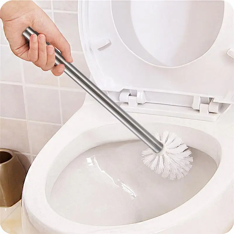 BESTOMZ 3pcs Stainless Steel Toilet Bowl Brush Bowl Brush Handle Bowl Brush Bowl Bowl Brush WC Bathroom Cleaning Wc Bathroom