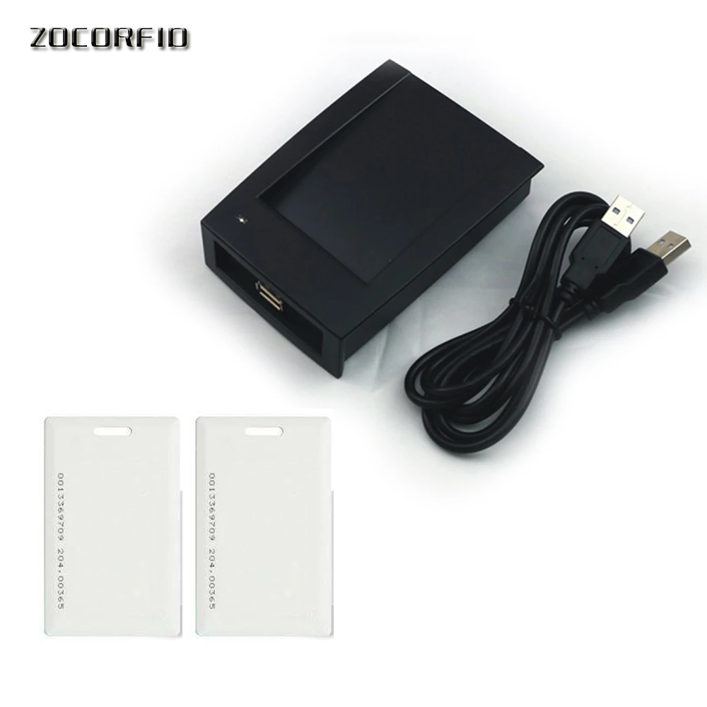 125KHZ Frequency RFID reader  USB virtual COM(RS232) port, RS232 RFID reader free Card