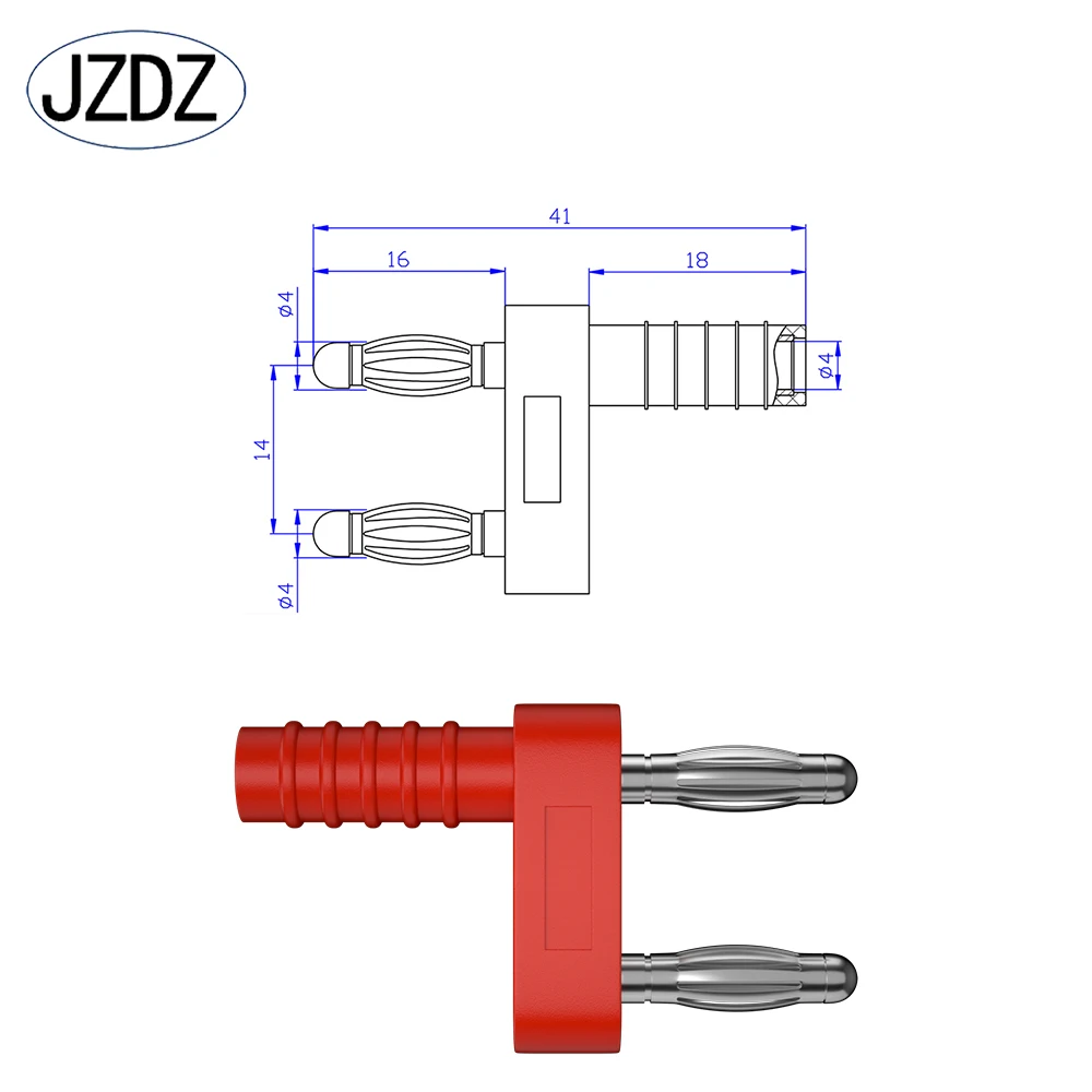 JZDZ 5pcs 4mm Banana Plug Connector Short-circuit Plug Female Terminal Couple Adapter J.20003