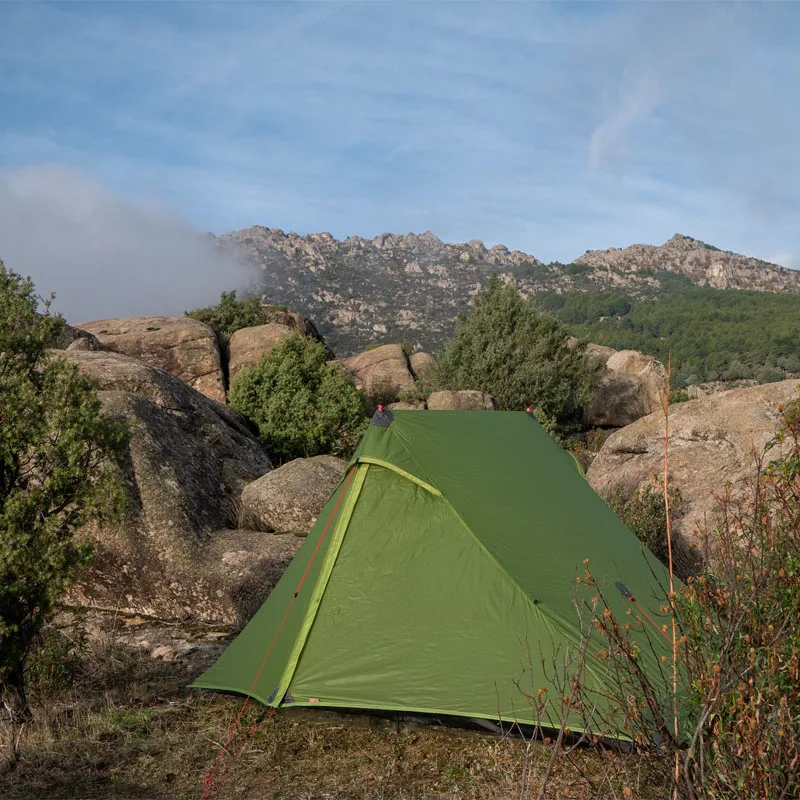 FLAME'S CREED Lanshan 2 Pro Just 920 Gramm 2-seitiges 20D-Silikon-Leichtgewicht-2-Personen-Rucksack-Campingzelt für 3 und 4 Jahreszeiten – Detail 3