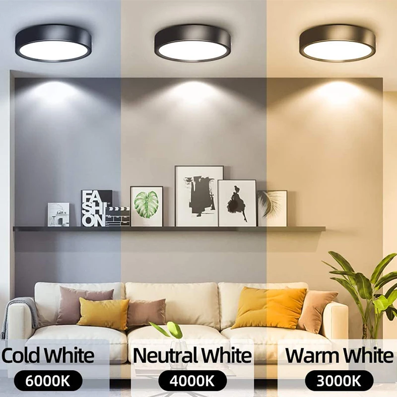 LED Down Lights Round Spot Led Light 25W 15W 10W 5W Led Spotlights Surface Mounted Home Kitchen Indoor Ceiling Lighting 110/220V