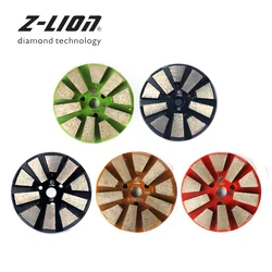 Z-LEAP 5pcs/Set 3inch Diamond Polishing Pads Metal Bond Concrete Abrasive Wheels Wet Dry Use For Floor Polishing Machine