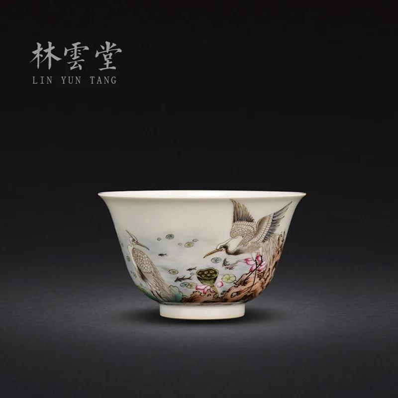 

pastel a heron lotus litres of jingdezhen handmade ceramic cups kung fu master cup single cup sample tea cup