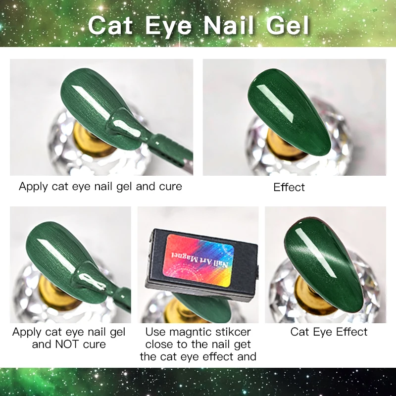 MSRUIOO Cat 'S Eye Magnetic Nail Polish Gel 5Ml เล็บเจล Polish Soak Off UV LED เล็บเคลือบเงาแลคเกอร์ฐาน Top Coat