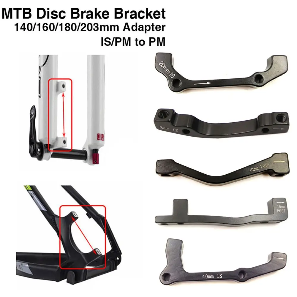 

180mm 203mm Bracket Mountain Bike A To B Disc Brake Adaptor Bicycle Accessories PM/IS Converter