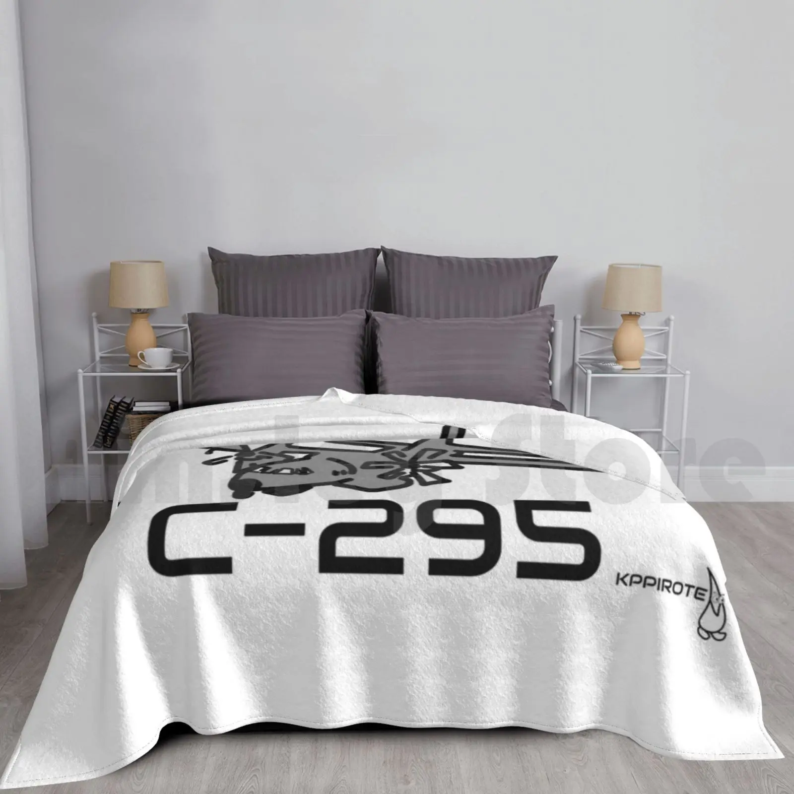 C-295 Blanket For Sofa Bed Travel 295 Airbus Airplane Plane Seville Spain