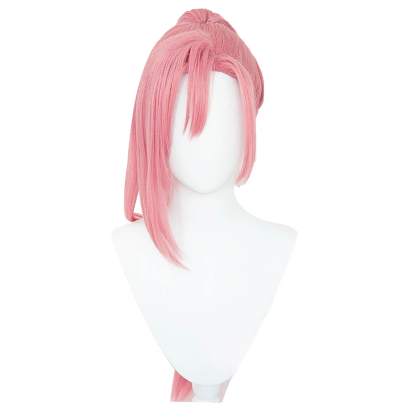 Anime SK∞ Cherry Blossom Cosplay Wig Pink Long Straight Ponytail Heat Resistant Hair SK8 the Infinity SK Eight Wig + Wig Cap