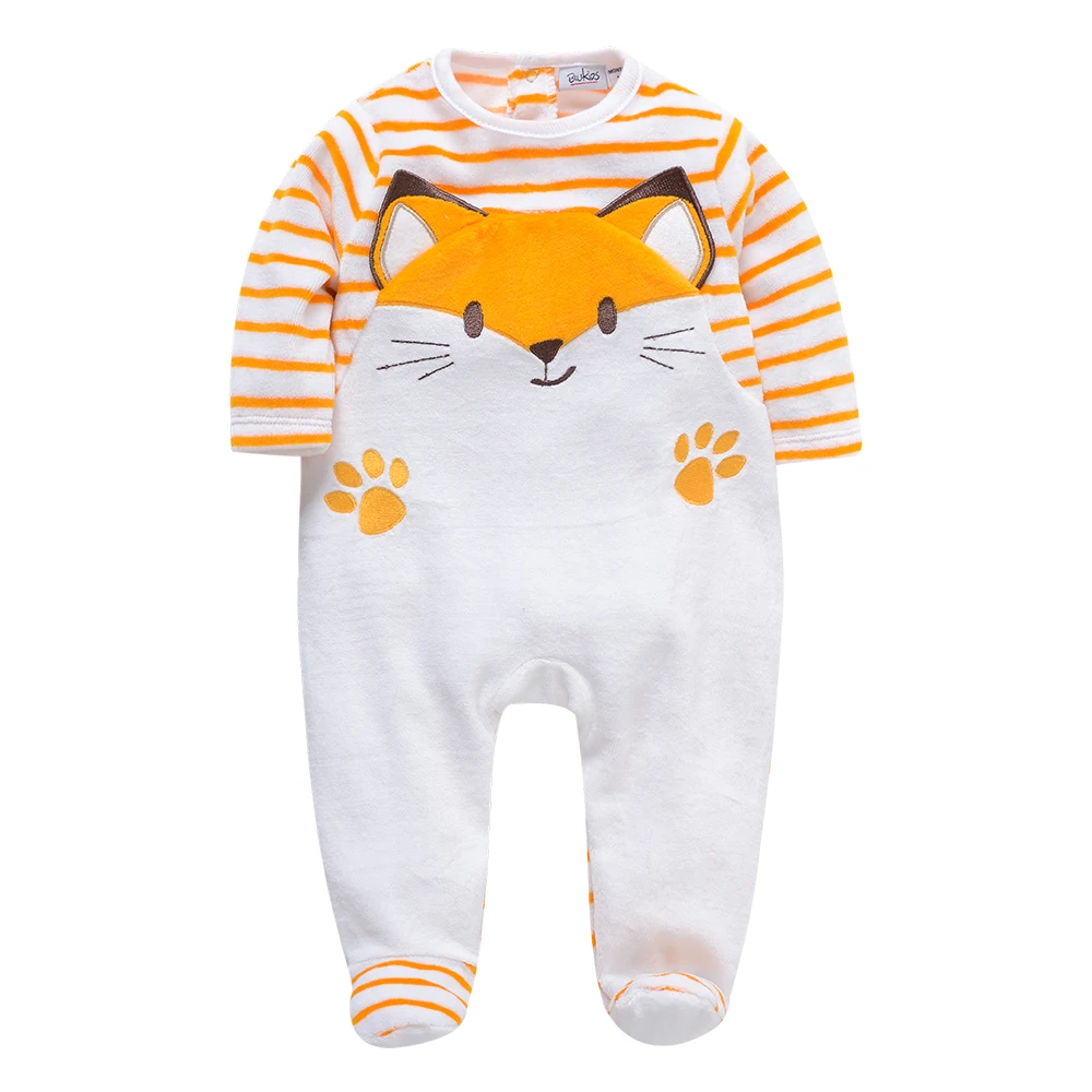 Unissex primavera outono bebê recém-nascido macacão pjiamas infantil onesies veludo quente macacão do bebê meninos da criança meninas roupas