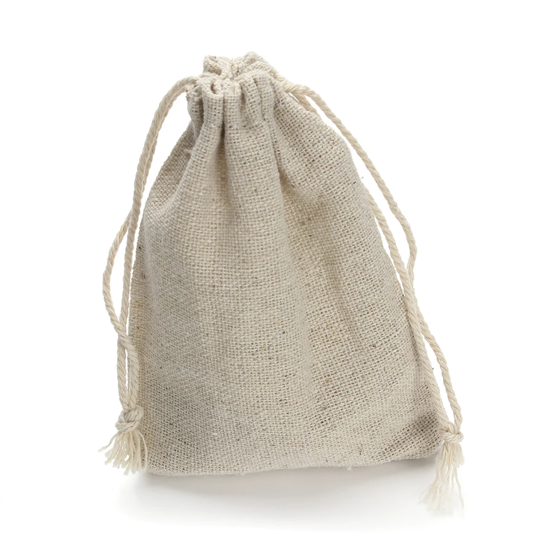 Beadtales 10pcs/lot 9x12/10x14/13x17cm Jewelry Packing Burlap Organizer Bag Drawstring Bags Pouches Linen Flax Fabric Packaging