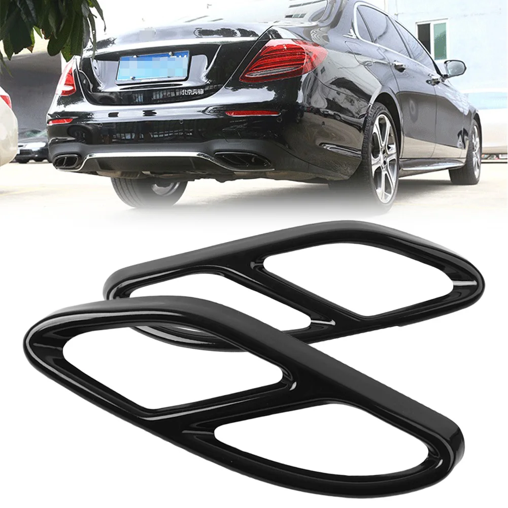 

2Pcs Car Exhaust Pipe Cover Trim For Mercedes Benz C-Class w205 /GLC Class /B-Class W246 /E-Class W212 W213 C207 /A-Class W176