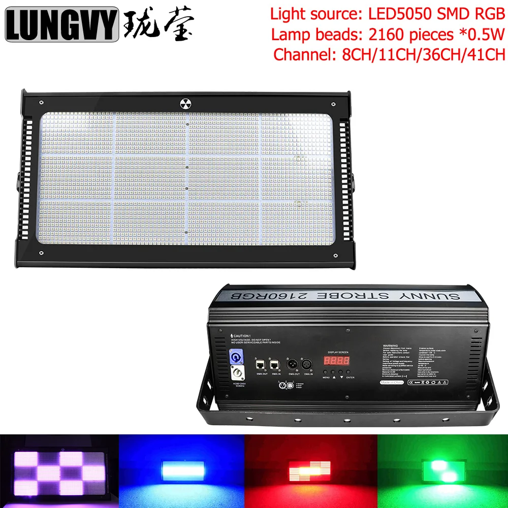 LED Strobe Lights High Power 2160pcs*0.5W LED Flash Lights DMX Flood Lights Stage Stroboscope Light For Xmas