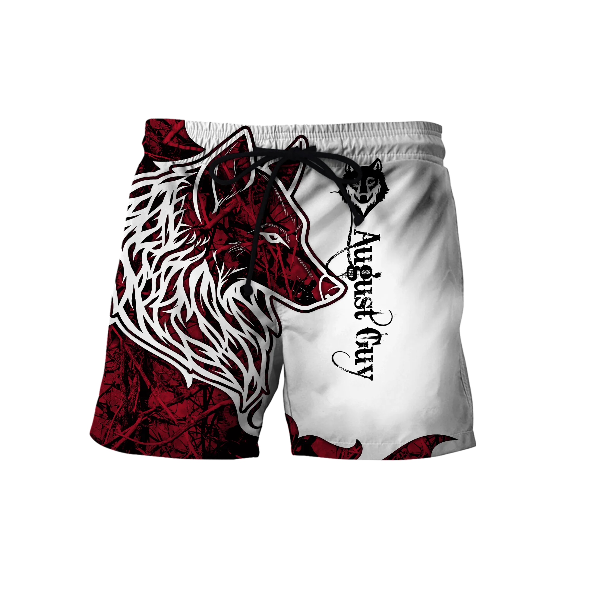 

Wolf Tattoo Mens 3D Print Board Shorts Retro HipHop Summer Beach Shorts Quick Dry Unisex Streetwear Harajuku Casual Baggys 01