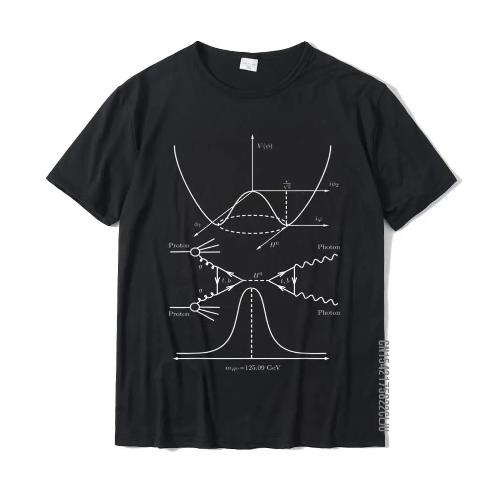 Higgs Boson Particle Physics Feynman Diagram Student Teacher T-Shirt Tops Tees Hip Hop Custom Cotton Man T Shirts Custom