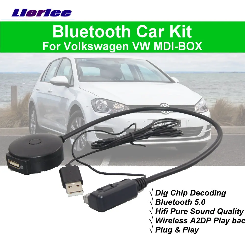 Car Bluetooth Kit For VW Touran Tiguan MDI BOX USB BT Music Interface Adapte Digital Wireless Decoder Plug & Play