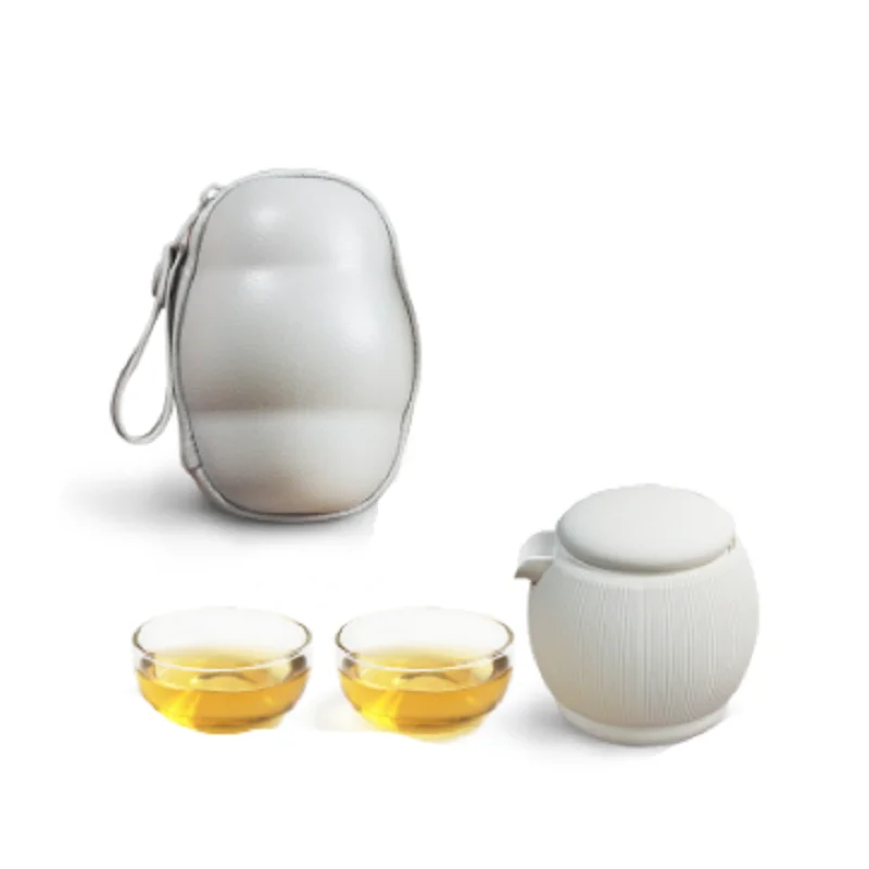 Portable Tea Set Court Culture Express Small Travel Tea Pot Two Cups