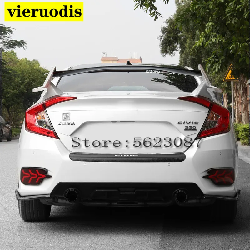 Type-R Style ABS Plastic Paint Color Rear Trunk Spoiler Fit For Honda Civic 2017 2018 2019