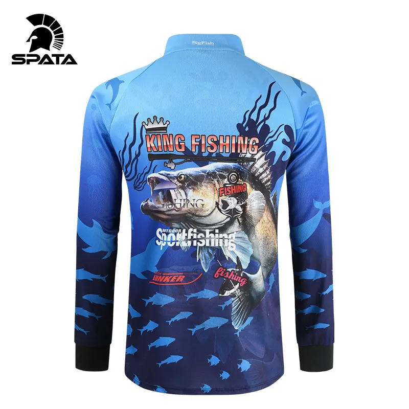 2024 Spata Outdoor Sports Fishing Shirts Anti-UV Fishing Jersey Sunscreen Breathable Moisture-wicking Quick Dry FIshing Clothing