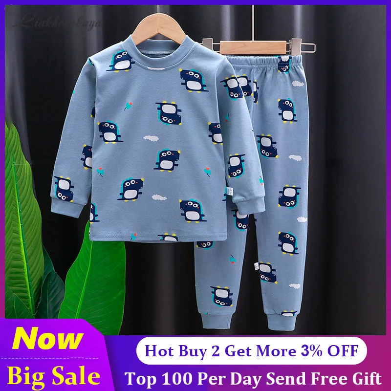 Teenage Kids Boys S Cotton Nightwear Sleepwear Baby Girl Spring Sets Children Homewear Cotton Pajamas For Boy Kids Clothes