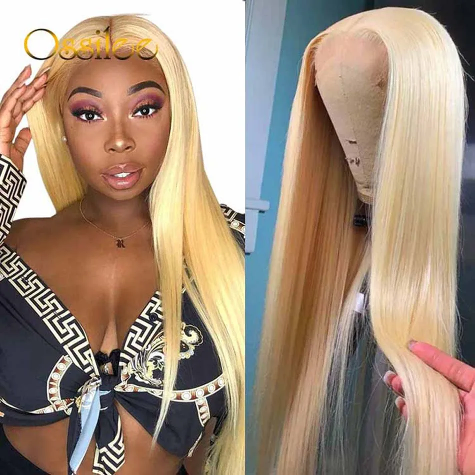 613 Blonde Lace Front Wig Human Hair Remy Brazilian Hair Blonde Wig 13x6 HD Lace Frontal Wigs Pre Plucked Natural Hairline