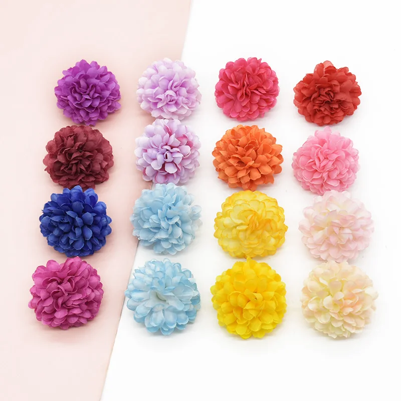 300 Stück Künstliche Kugel-Chrysanthemenköpfe Heimdekoration Handgelenkblume Kopfbedeckung DIY Hochzeit Feiertagszubehör Scrapbooking Weihnachten – Detail 3