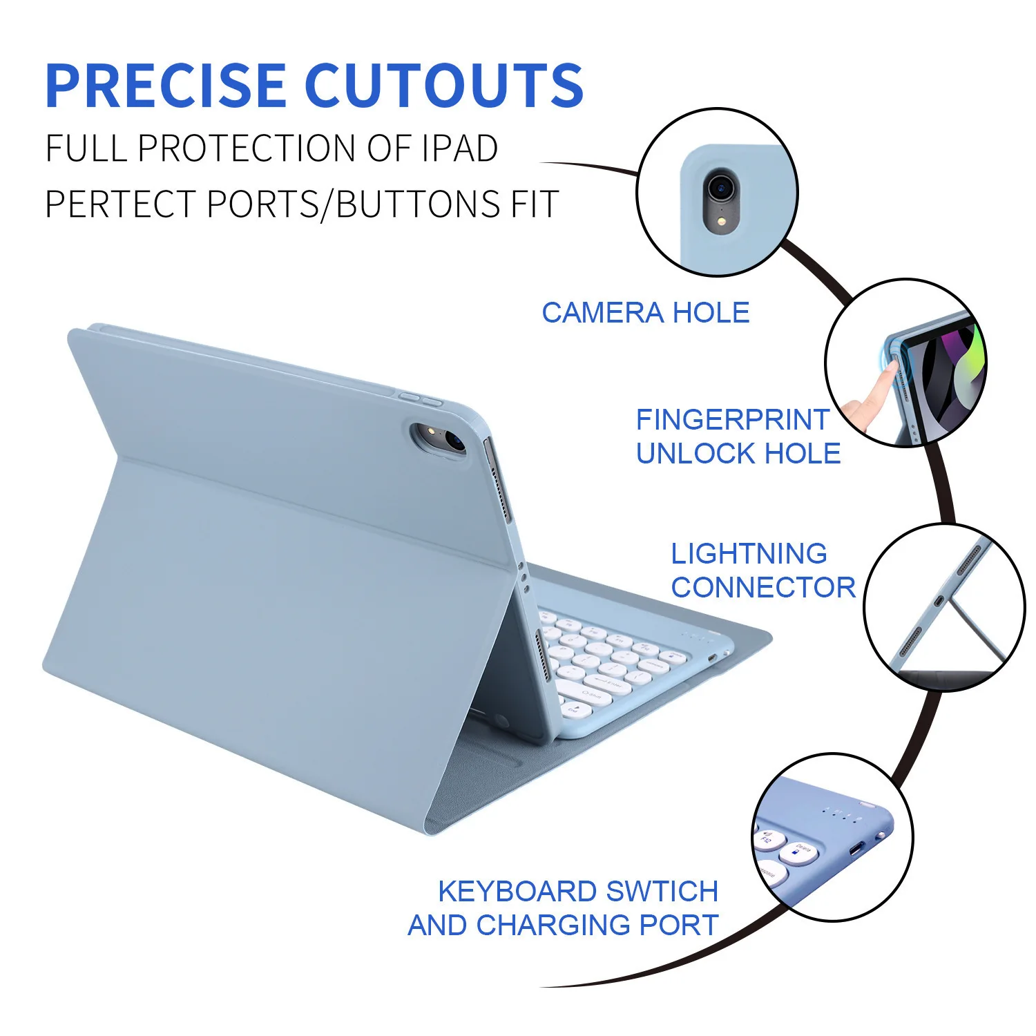 Imagem -03 - Teclado Mágico sem Fio para Ipad Pro Teclado Bluetooth Russo Espanhol Coreano Árabe Hebraico Tailandês 11 2024