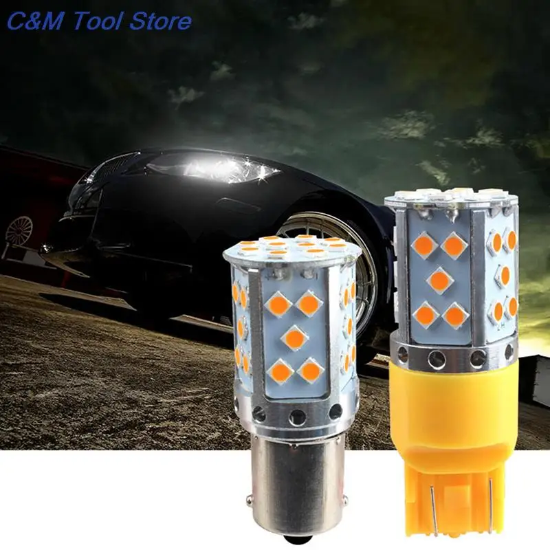 1156 7440 T20 3030 35smd Bulb Canbus W21W LED Lamp Car Turn Signal Ligh For Car Turn Signal Light Amber White