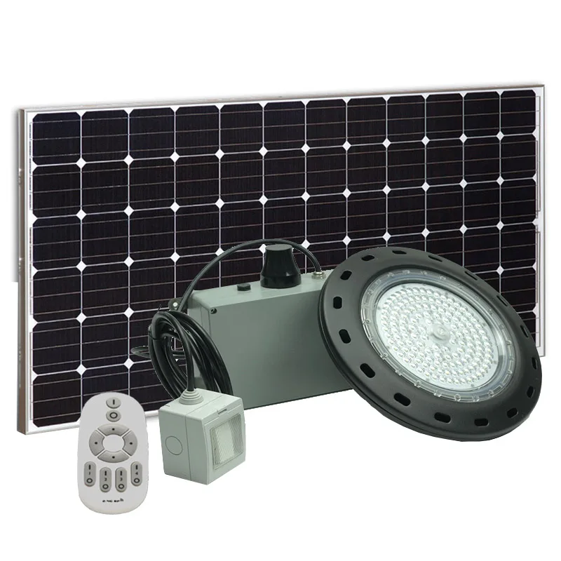 100W Solar Light UFO LED High Bay Lights Waterproof IP65 Commercial Lighting