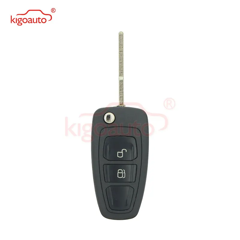 Kigoauto 5WK50165 Flip Key 2 Button 434mhz FSK 4D63 Chip HU101 For Ford Ranger 2011 2012 2013 2014 2015