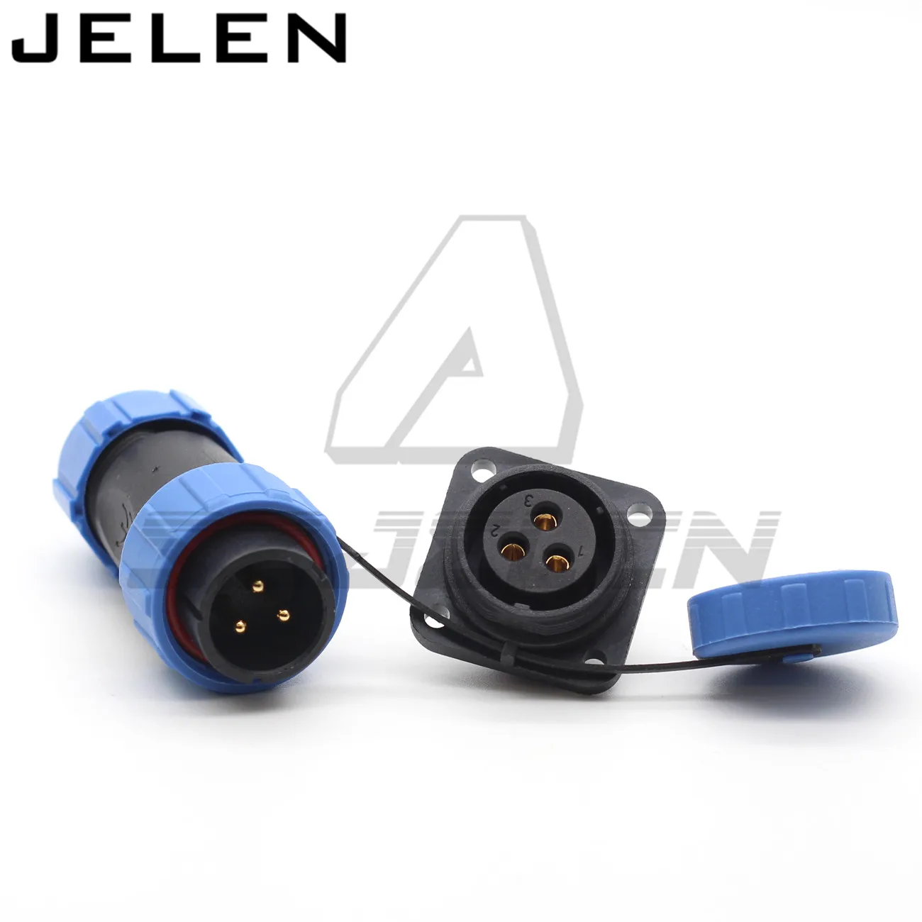 SP21  Waterproof Connector  3 pin IP68  automotive electrical power wire connectors 3pin Square Panel Mount Plastic Connectors