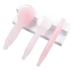 Massagestick Natural Rose Quartz Stone Eye Acupuncturepen Crystal Wand Jade Gua Sha Tool Face Care Beauty Pointed Stick Massager