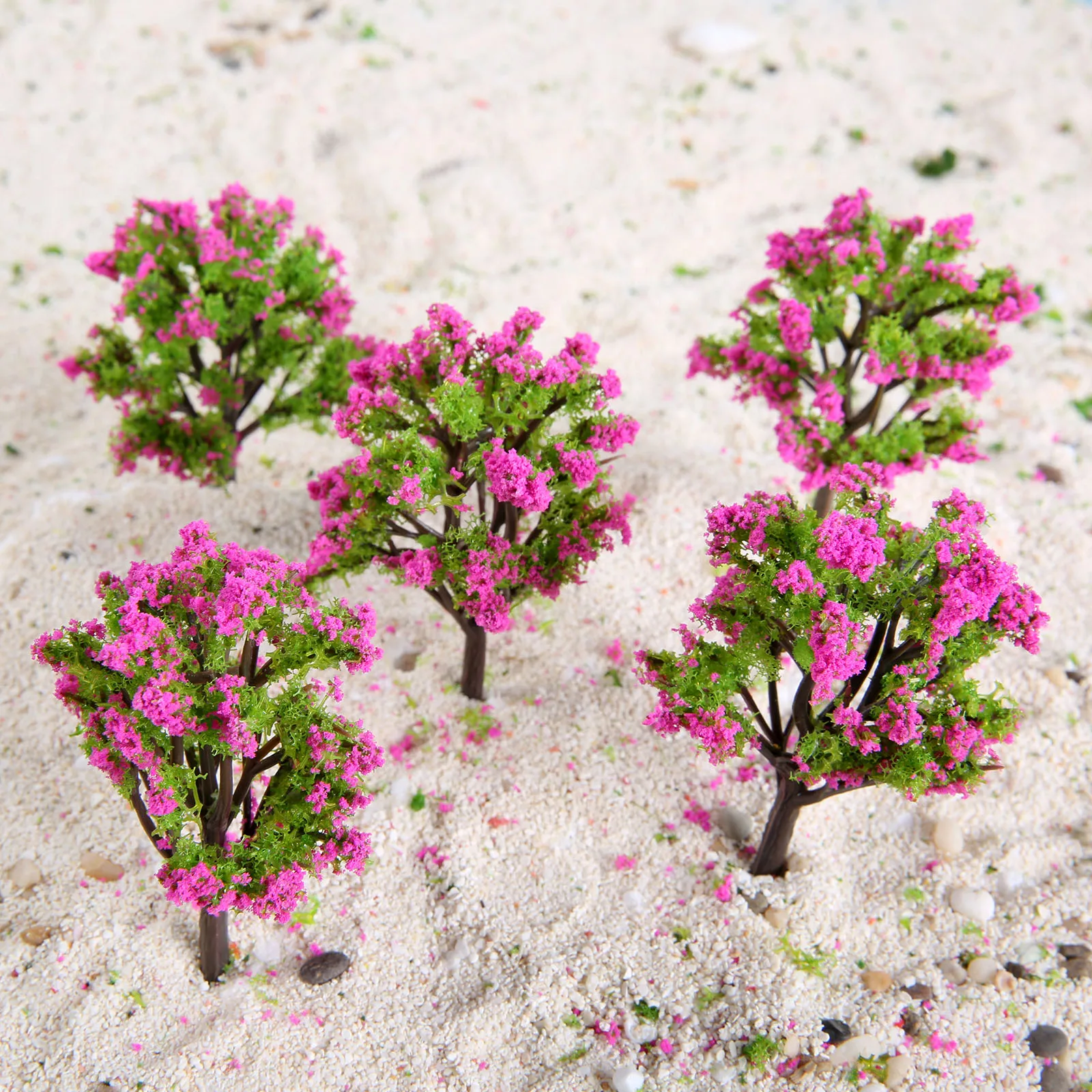 20pc 75mm plástico modelo de árvores escala 1:100 layout ferroviário arquitetônico jardim paisagem árvores modelo diorama miniaturas