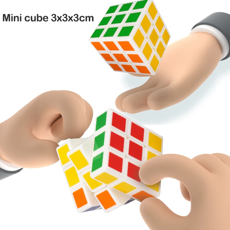 Mini Cube 3x3x3 3.0cm Small Magic Puzzle Toys 3x3 Stickers Portable Cubes Little Easy Taking Twist Wisdom Toys